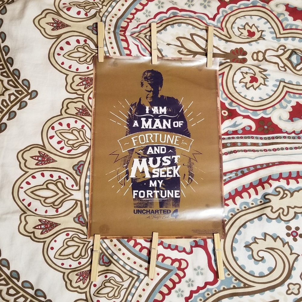 Uncharted 4: A Thief's End Nathan Drake Fortune Mini Poster **CLEARANCE**